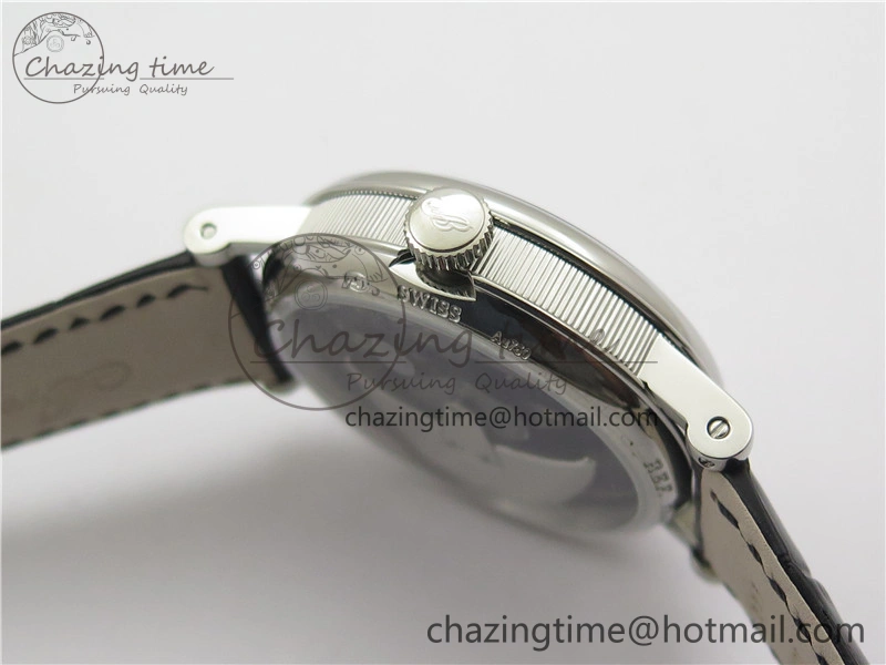 Tradition 7097BB G1 9WU SS Real PR SF 1:1 Best Edition Silver Skeleton Dial on Black Leather Strap A Upgraded 5326