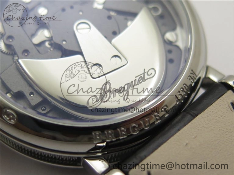 Tradition 7097BB G1 9WU SS Real PR SF 1:1 Best Edition Silver Skeleton Dial on Black Leather Strap A Upgraded 5326