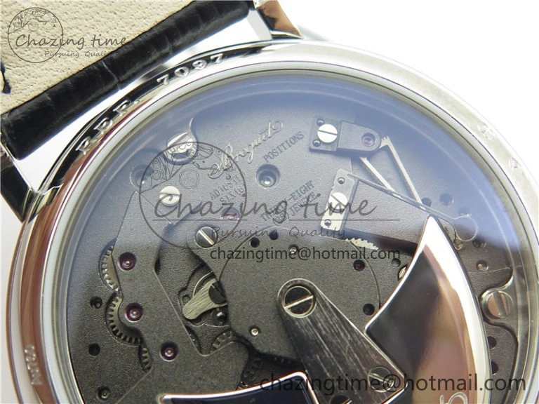 Breathable Tradition 7097BB GY 9WU SS Real PR SF 1:1 Best Edition Blue Skeleton Dial on Blue Leather Strap A 5327