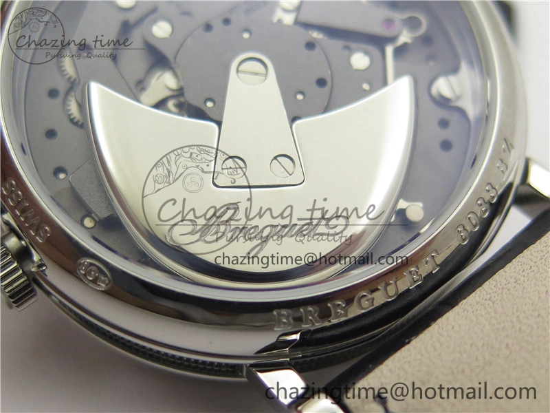 Breathable Tradition 7097BB GY 9WU SS Real PR SF 1:1 Best Edition Blue Skeleton Dial on Blue Leather Strap A 5327