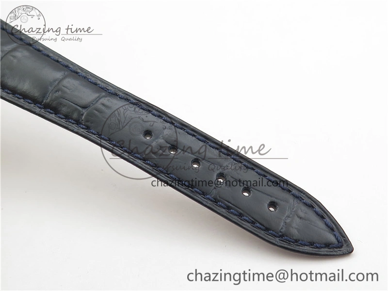 Breathable Tradition 7097BB GY 9WU SS Real PR SF 1:1 Best Edition Blue Skeleton Dial on Blue Leather Strap A 5327