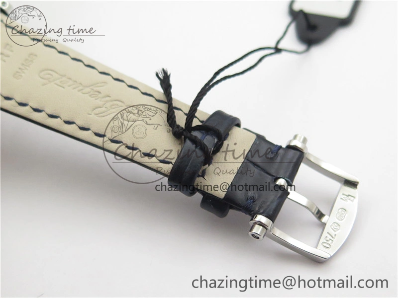 Breathable Tradition 7097BB GY 9WU SS Real PR SF 1:1 Best Edition Blue Skeleton Dial on Blue Leather Strap A 5327