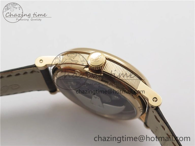 Tailored Tradition 7097BR G1 9WU RG Real PR SF 1:1 Best Edition Silver Skeleton Dial on Black Leather Strap A 5328
