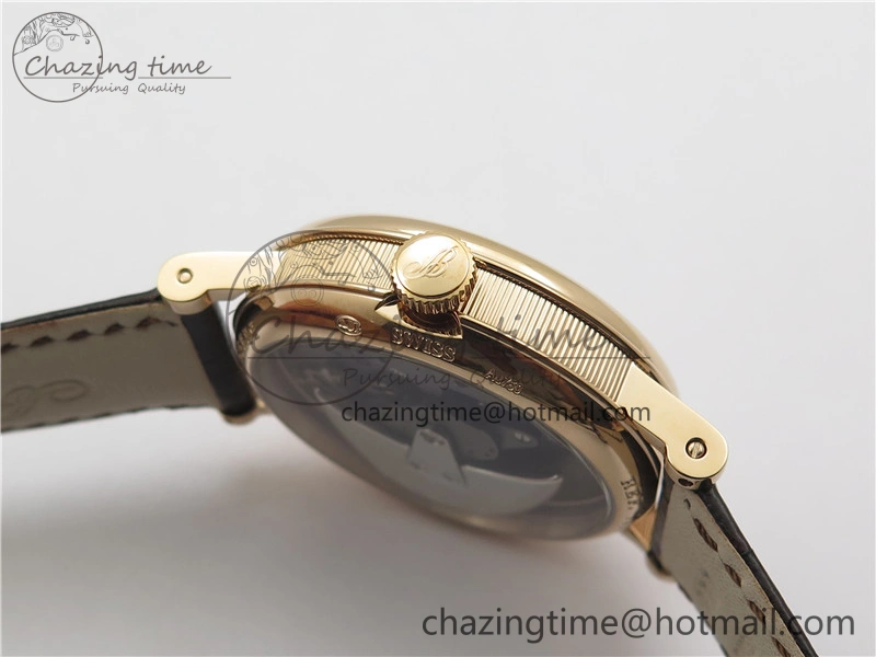 Tailored Tradition 7097BR G1 9WU RG Real PR SF 1:1 Best Edition Silver Skeleton Dial on Black Leather Strap A 5328
