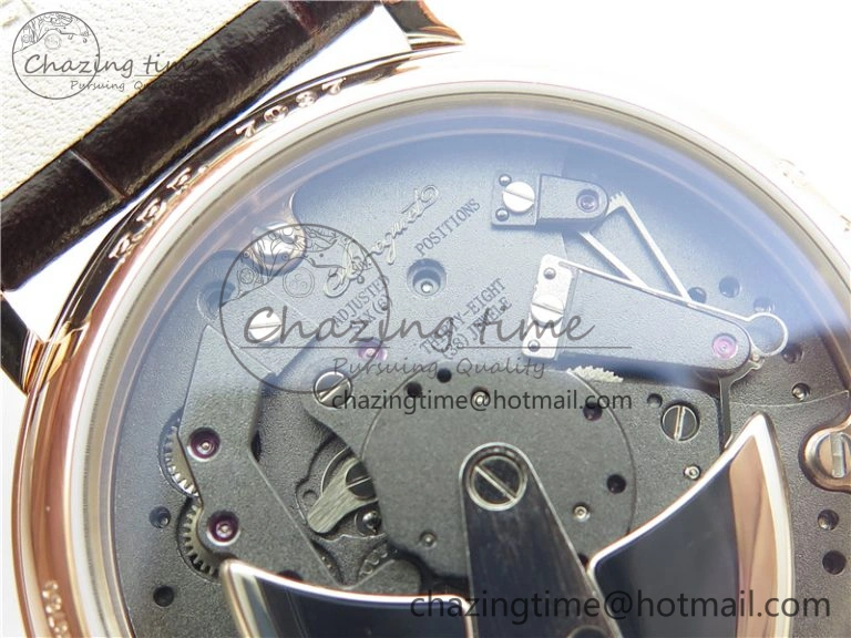 Tailored Tradition 7097BR G1 9WU RG Real PR SF 1:1 Best Edition Silver Skeleton Dial on Black Leather Strap A 5328