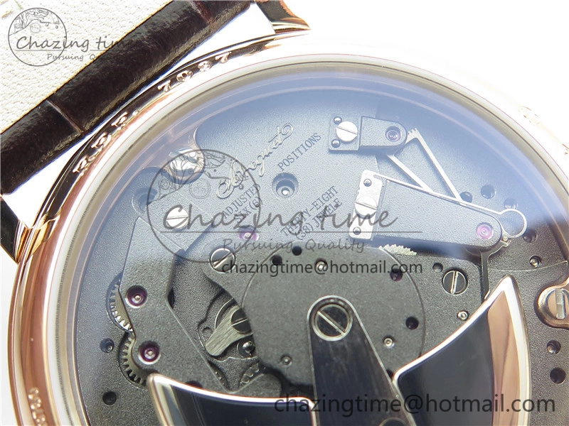 Tailored Tradition 7097BR G1 9WU RG Real PR SF 1:1 Best Edition Silver Skeleton Dial on Black Leather Strap A 5328