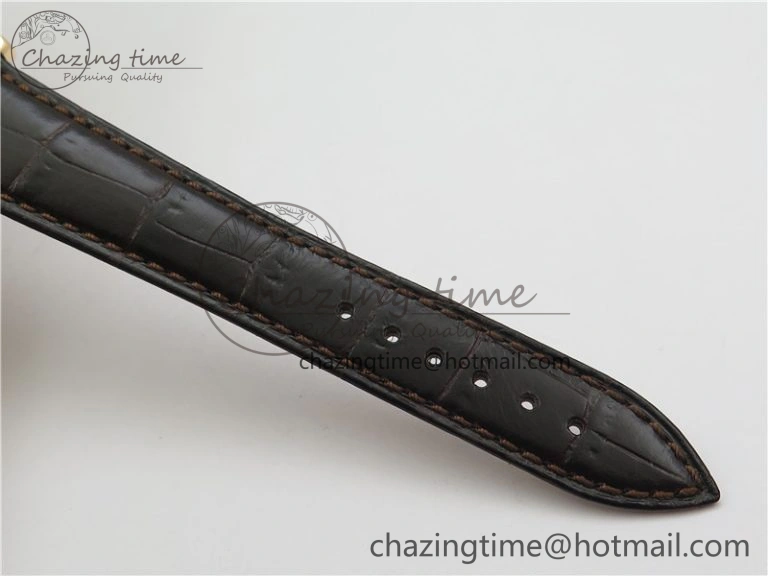 Tailored Tradition 7097BR G1 9WU RG Real PR SF 1:1 Best Edition Silver Skeleton Dial on Black Leather Strap A 5328
