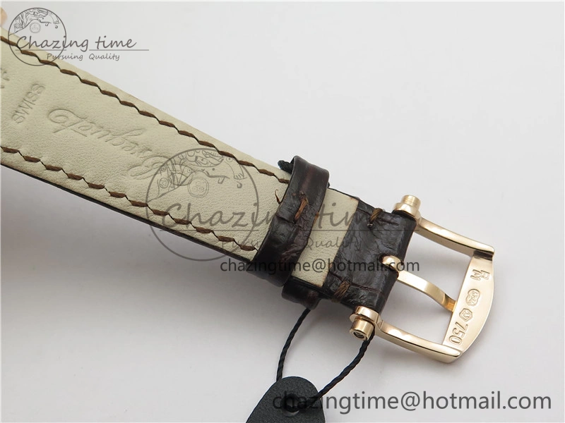 Tailored Tradition 7097BR G1 9WU RG Real PR SF 1:1 Best Edition Silver Skeleton Dial on Black Leather Strap A 5328