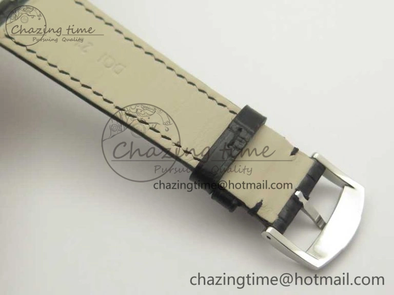 Tradition SS BBR Best Edition Diamond Paved Skeleton Dial on Black Leather Strap A23J DailyWear 9115