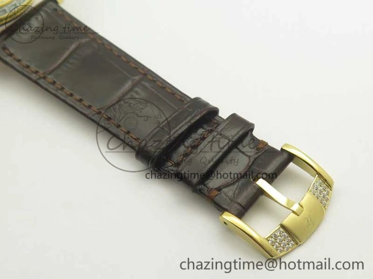 Tradition Tourbillon YG BBR Best Edition Full Diamond Paved Skeleton Dial on Brown Leather Strap Vibrant 9118