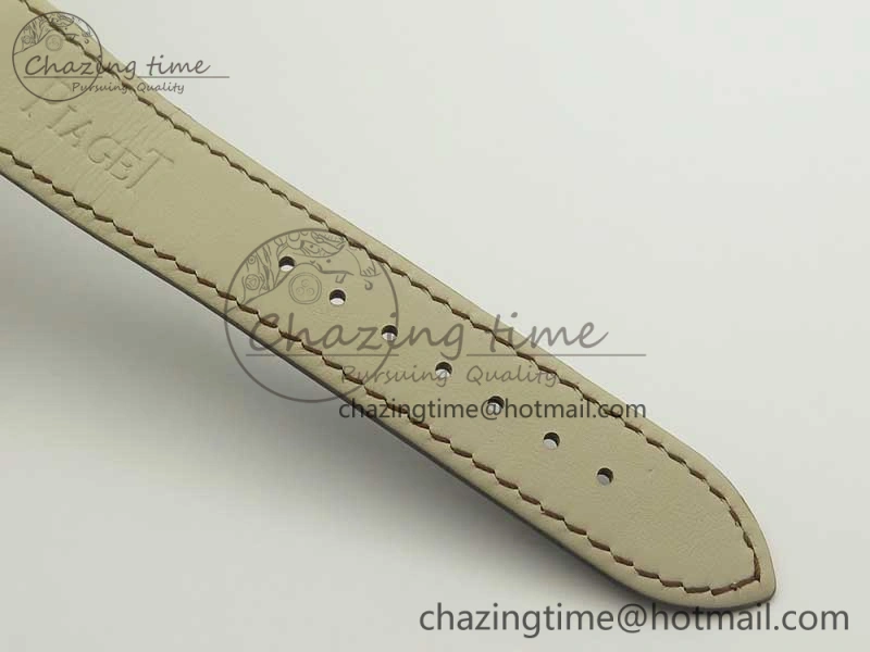 Attractive Tradition YG BBR Best Edition Diamond Paved Skeleton Dial on Brown Leather Strap A23J 9116