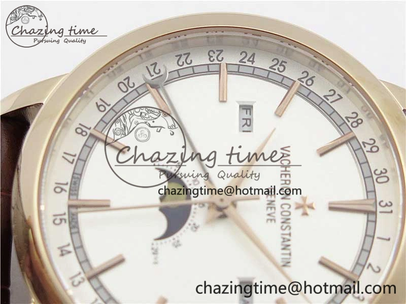 Traditionnelle 4010T RG AIF Best Edition White on Brown Leather Strap A2460QCL HighPerformance 9934