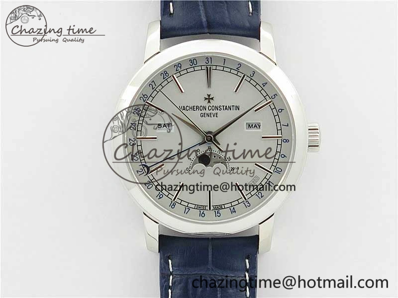 Traditionnelle 4010T SS AIF Best Edition White Dial on Blue Leather Strap A2460QCL ZeroBulk 9938