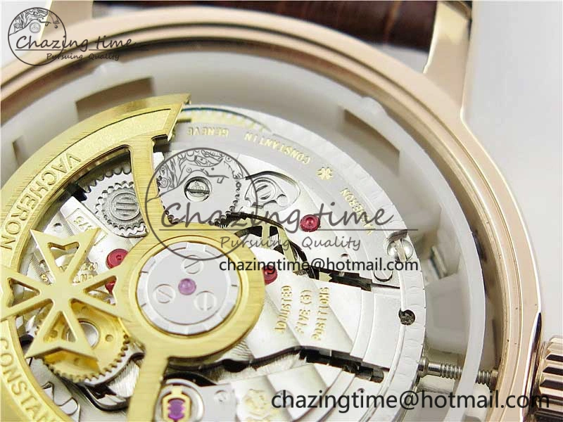 Traditionnelle 85290 RG AIF Best Edition White Dial on Brown Leather Strap A2475SC QuickDry 9935