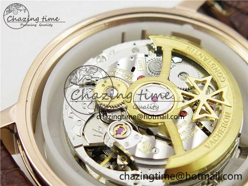 Traditionnelle 85290 RG AIF Best Edition White Dial on Brown Leather Strap A2475SC QuickDry 9935