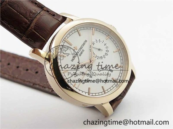 Traditionnelle 85290 RG AIF Best Edition White Dial on Brown Leather Strap A2475SC QuickDry 9935