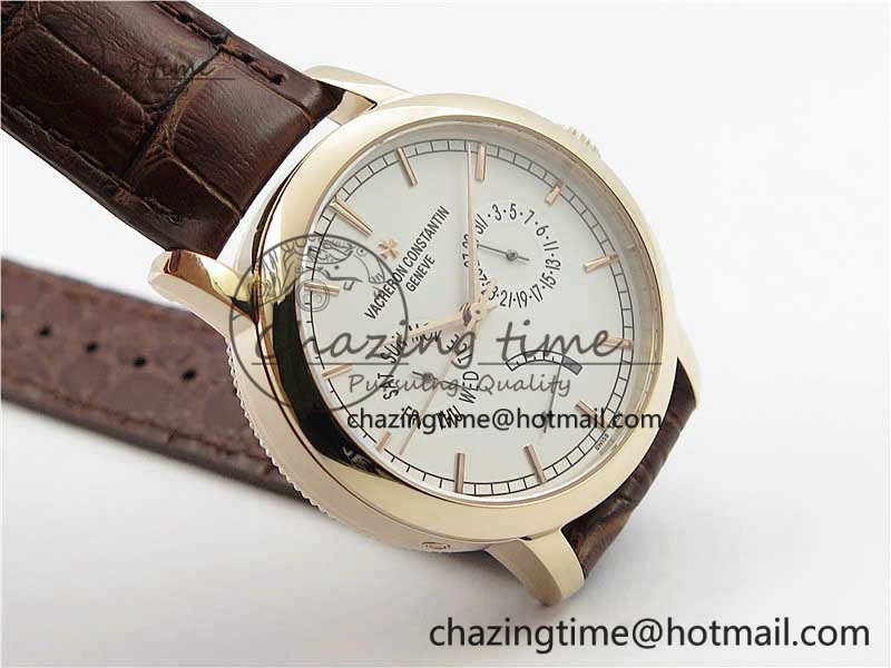 Traditionnelle 85290 RG AIF Best Edition White Dial on Brown Leather Strap A2475SC QuickDry 9935