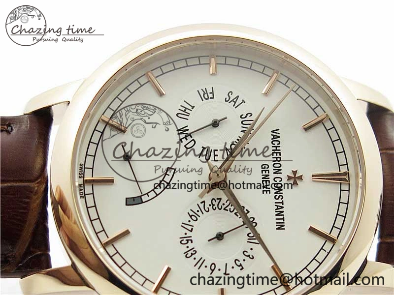 Traditionnelle 85290 RG AIF Best Edition White Dial on Brown Leather Strap A2475SC QuickDry 9935