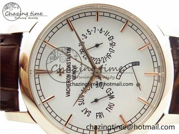 Traditionnelle 85290 RG AIF Best Edition White Dial on Brown Leather Strap A2475SC QuickDry 9935