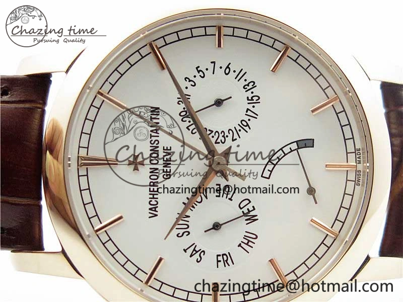 Traditionnelle 85290 RG AIF Best Edition White Dial on Brown Leather Strap A2475SC QuickDry 9935