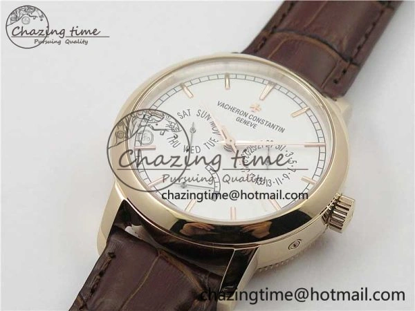 Traditionnelle 85290 RG AIF Best Edition White Dial on Brown Leather Strap A2475SC QuickDry 9935
