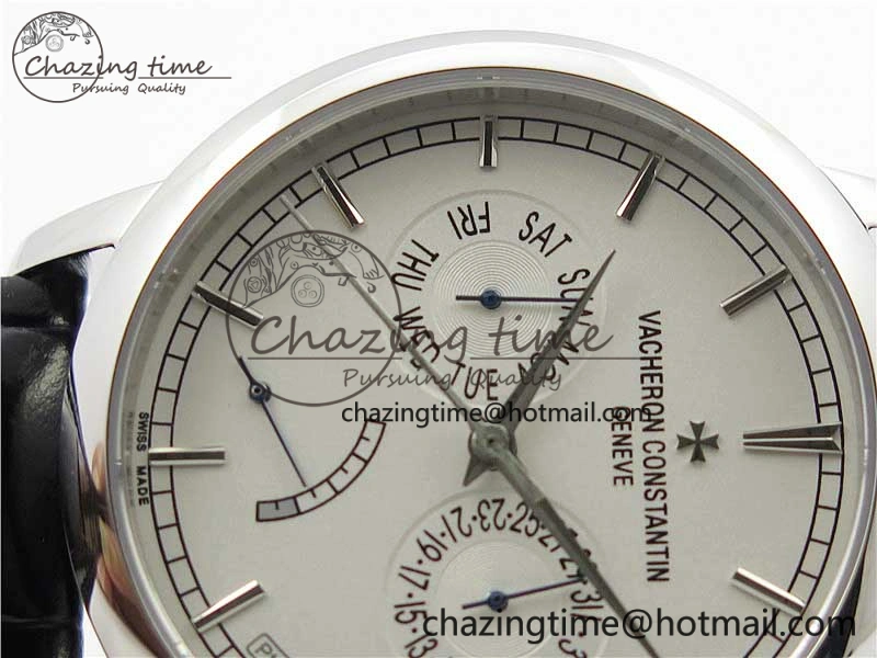 OdorResistant Traditionnelle 85290 SS AIF Best Edition White Dial on Black Leather Strap A2475SC 9936