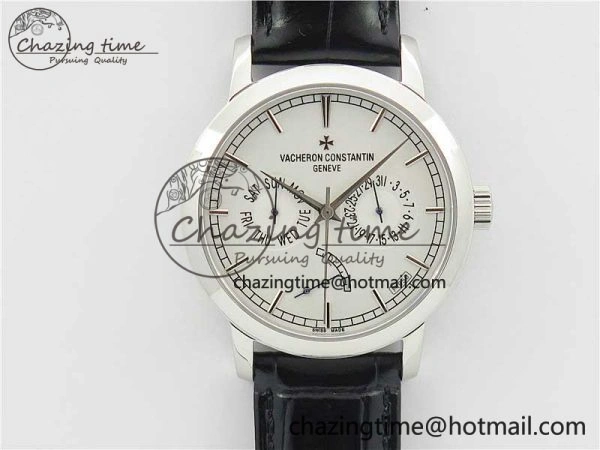 OdorResistant Traditionnelle 85290 SS AIF Best Edition White Dial on Black Leather Strap A2475SC 9936