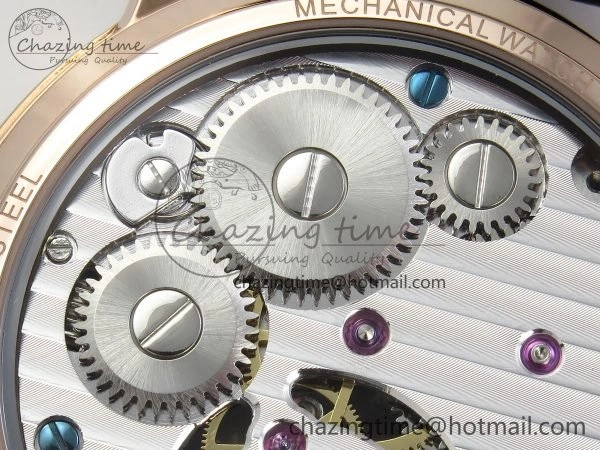 Traditionnelle Tourbillon RG RMSF Best Edition Blue Textured Dial on Blue Leather Strap Minimalist 9863