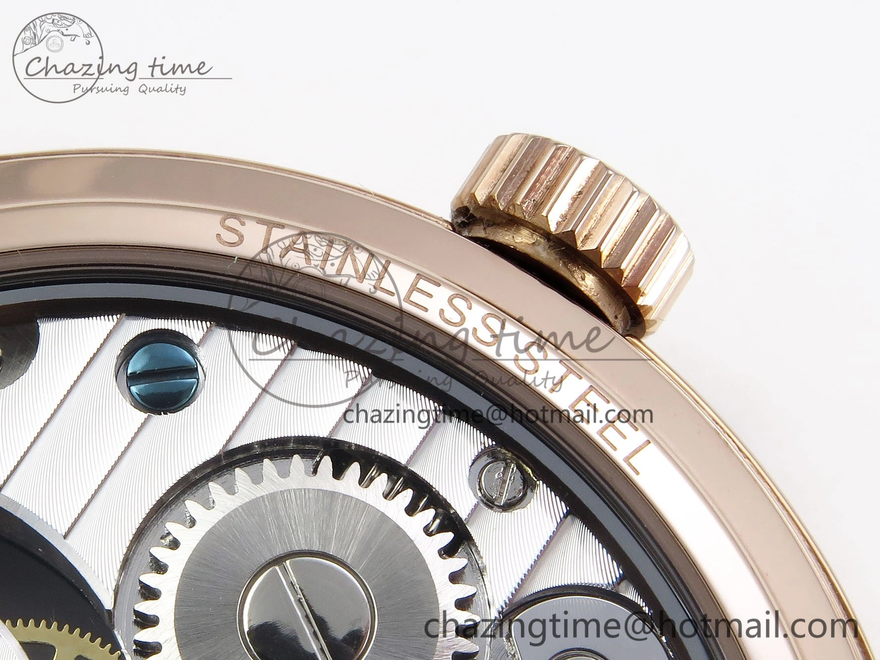 Traditionnelle Tourbillon RG RMSF Best Edition Blue Textured Dial on Blue Leather Strap Minimalist 9863