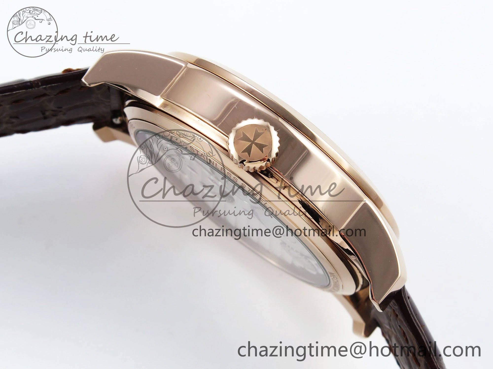 Traditionnelle Tourbillon RG RMSF Best Edition White Dial on Brown Leather Strap Bold 9865