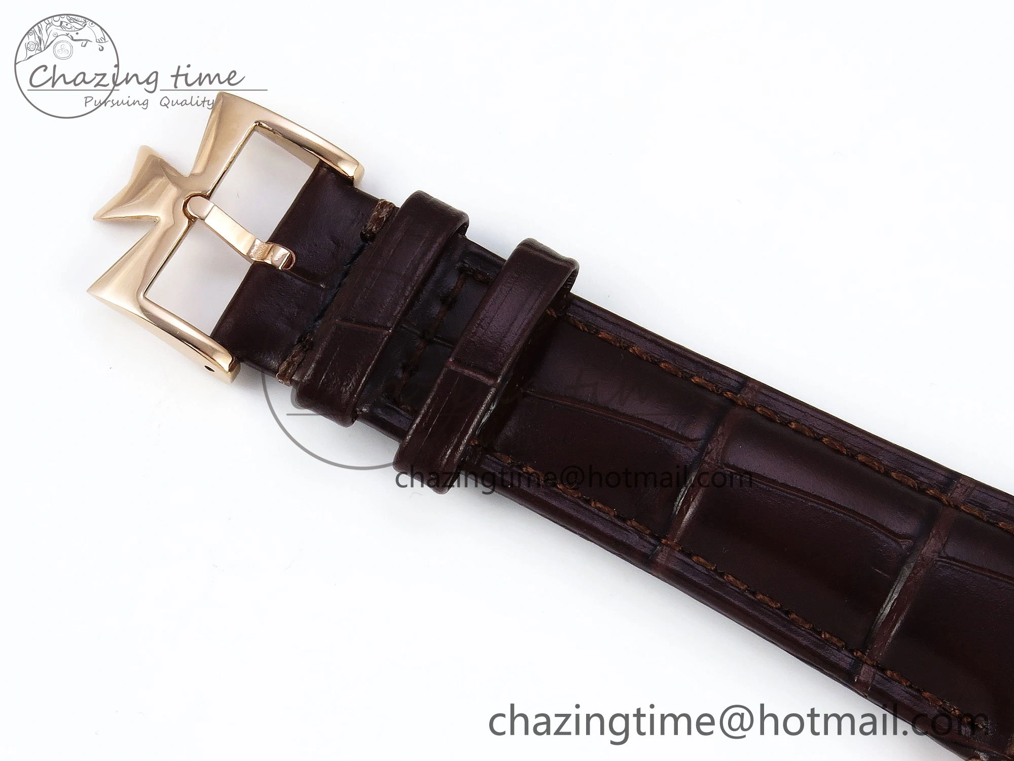 Traditionnelle Tourbillon RG RMSF Best Edition White Dial on Brown Leather Strap Bold 9865