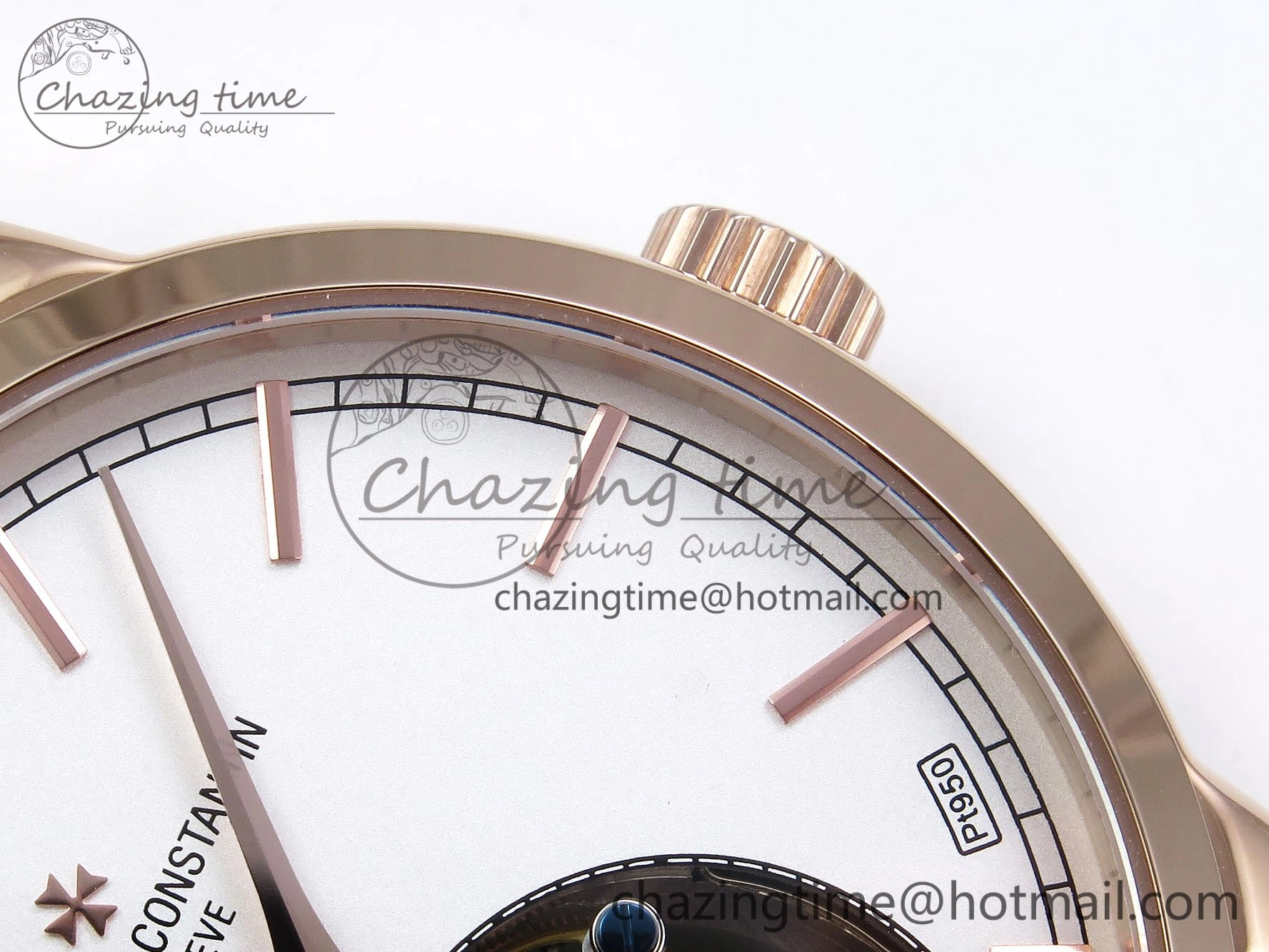 Traditionnelle Tourbillon RG RMSF Best Edition White Dial on Brown Leather Strap Bold 9865