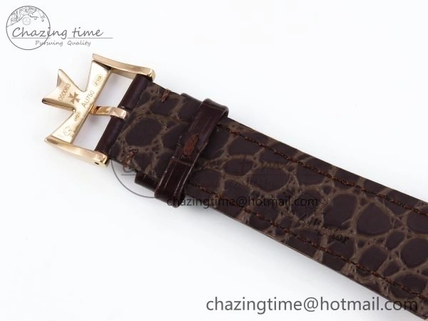 Sporty Traditionnelle Tourbillon RG RMSF Best Edition White Textured Dial on Brown Leather Strap 9864