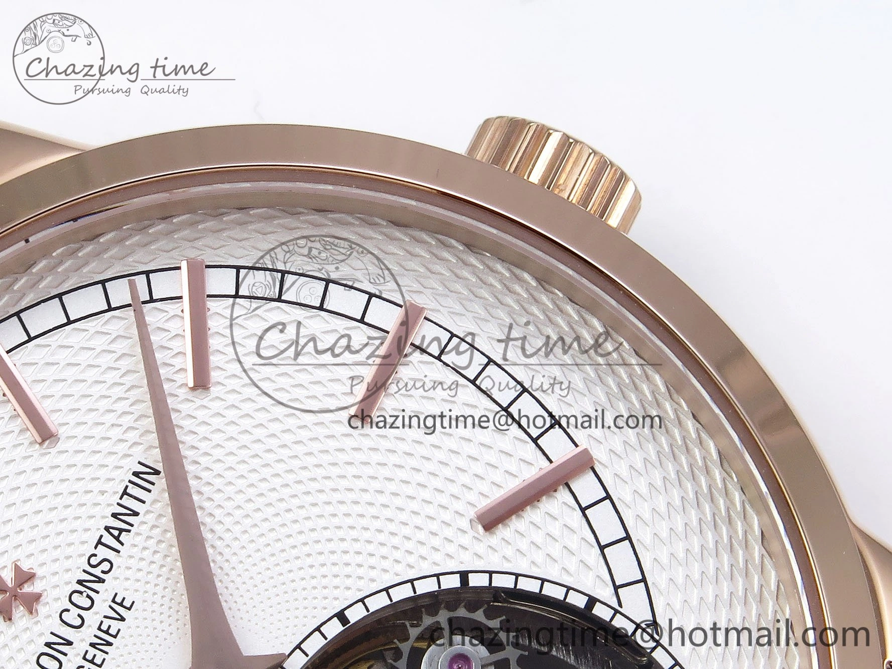 Sporty Traditionnelle Tourbillon RG RMSF Best Edition White Textured Dial on Brown Leather Strap 9864