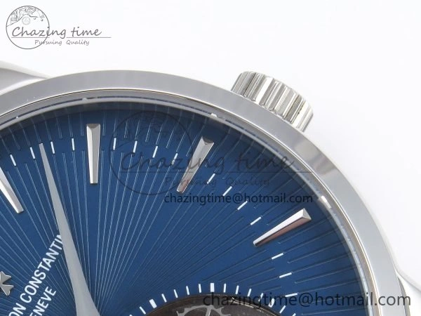 Traditionnelle Tourbillon SS RMSF Best Edition Blue Textured Dial on Blue Leather Strap OdorResistant 9858