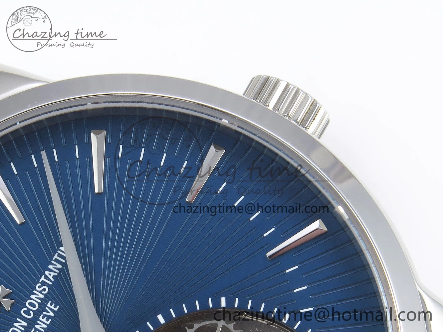 Traditionnelle Tourbillon SS RMSF Best Edition Blue Textured Dial on Blue Leather Strap OdorResistant 9858