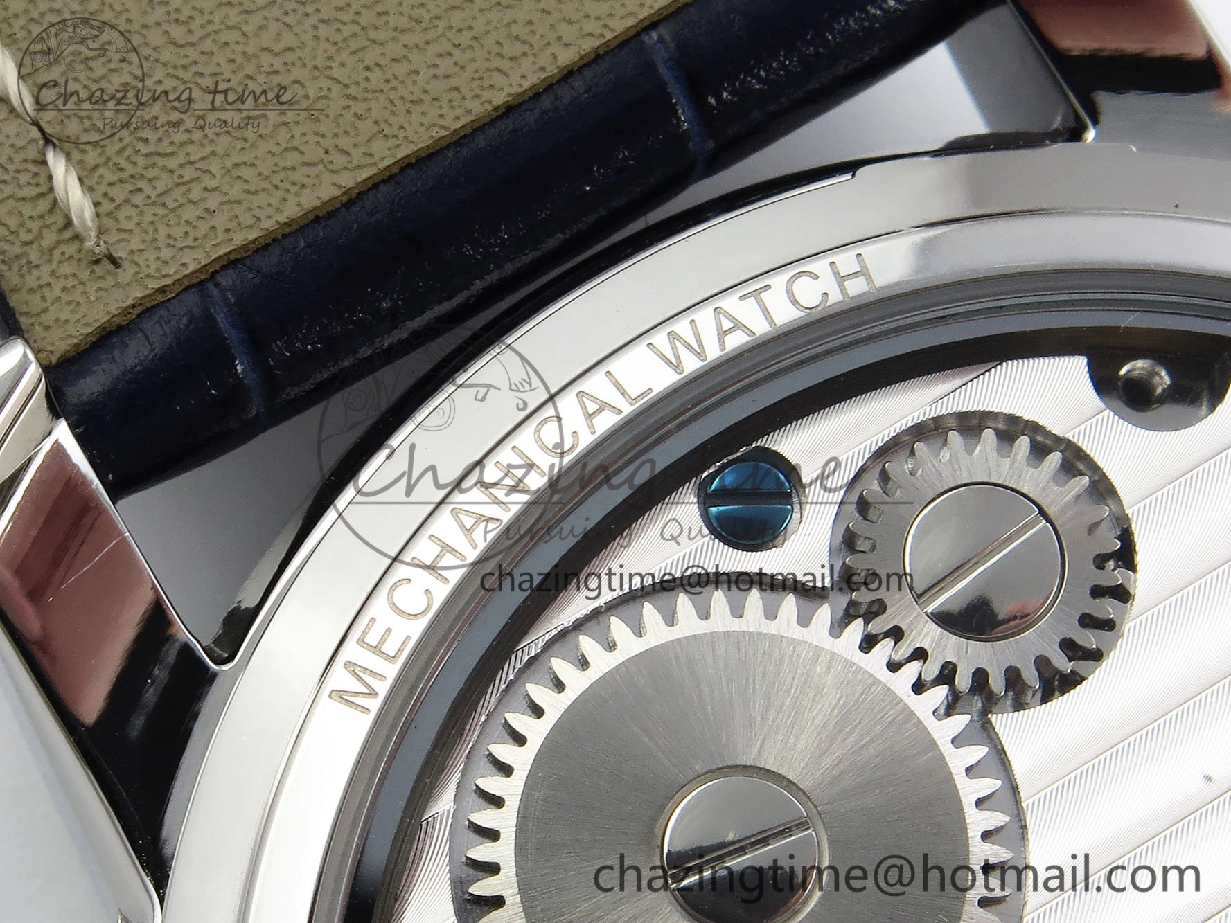 Traditionnelle Tourbillon SS RMSF Best Edition Blue Textured Dial on Blue Leather Strap OdorResistant 9858
