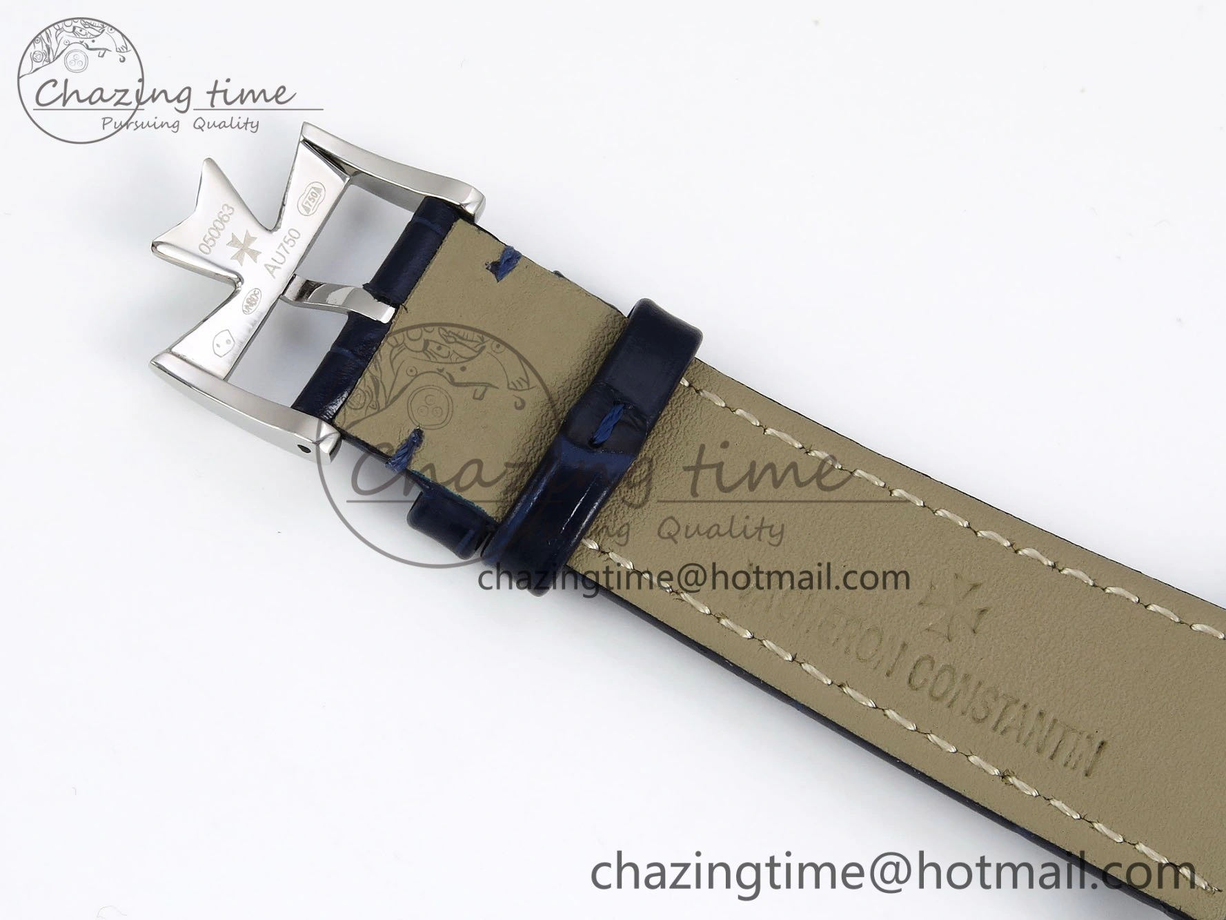 Traditionnelle Tourbillon SS RMSF Best Edition Blue Textured Dial on Blue Leather Strap OdorResistant 9858