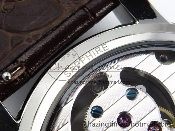 DailyWear Traditionnelle Tourbillon SS RMSF Best Edition Silver Dial on Brown Leather Strap 9862