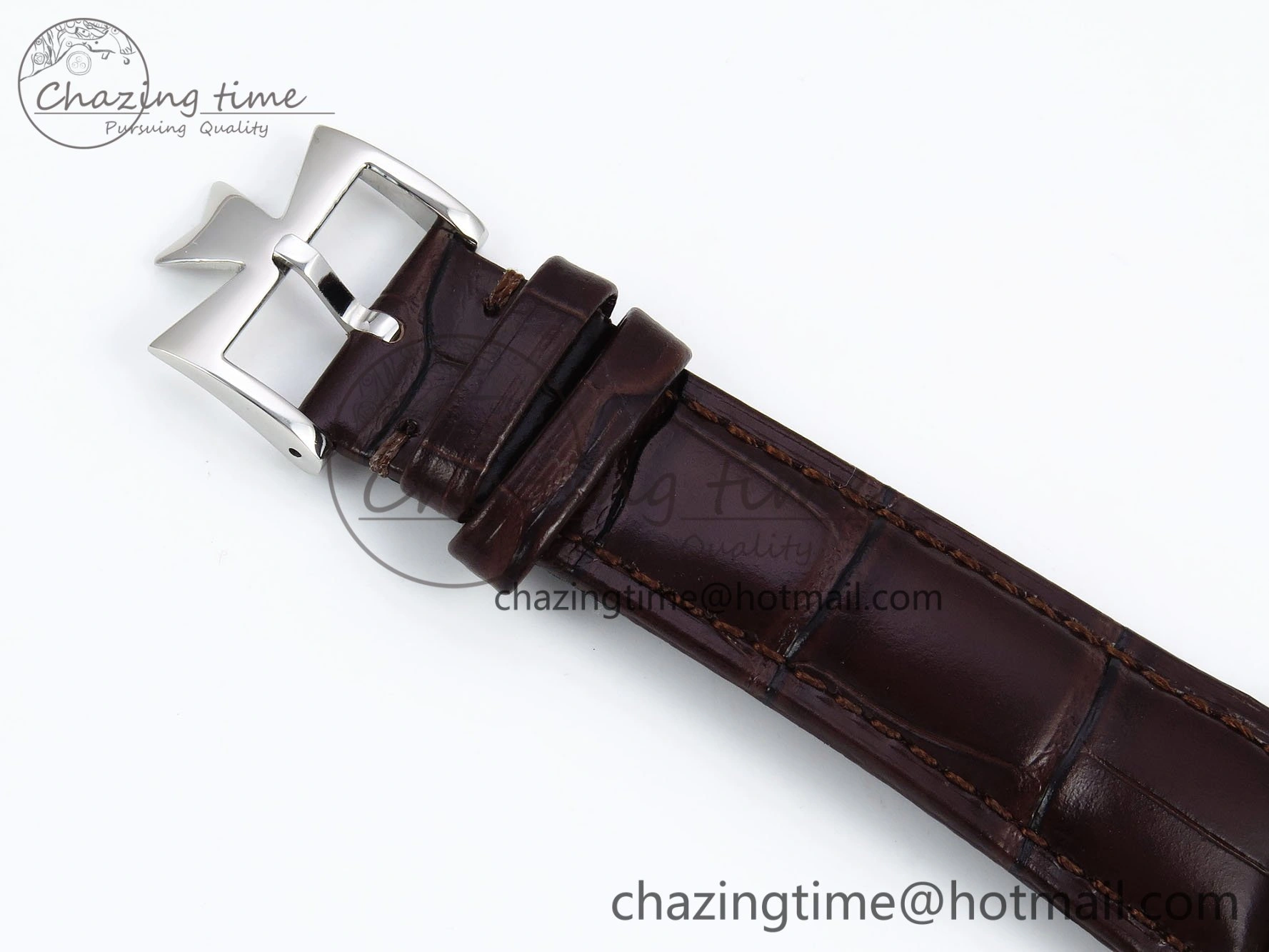 DailyWear Traditionnelle Tourbillon SS RMSF Best Edition Silver Dial on Brown Leather Strap 9862