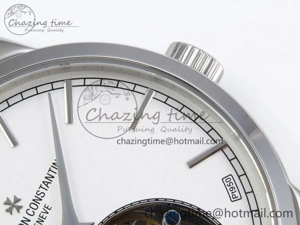 SmartChoice Traditionnelle Tourbillon SS RMSF Best Edition White Dial on Black Leather Strap 9861