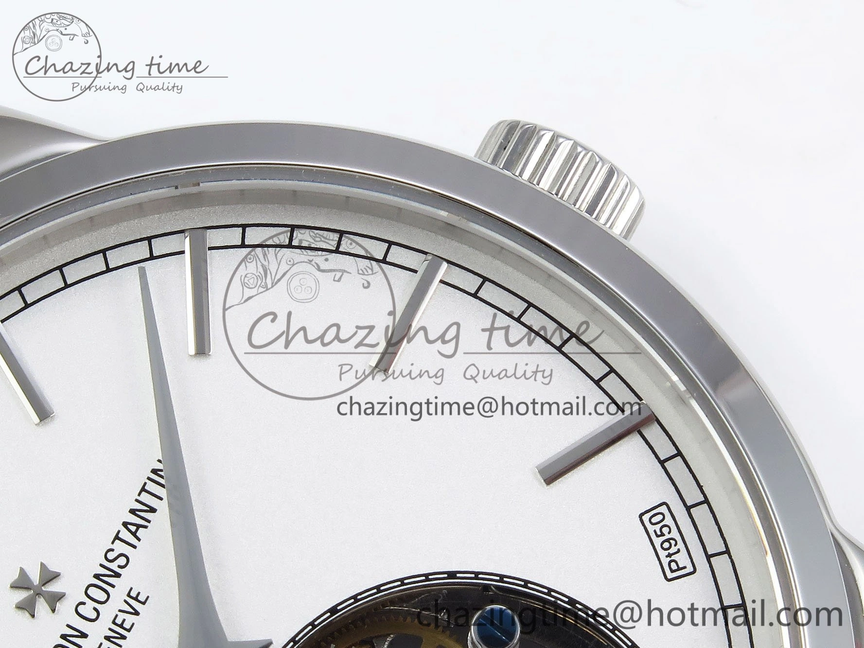 SmartChoice Traditionnelle Tourbillon SS RMSF Best Edition White Dial on Black Leather Strap 9861