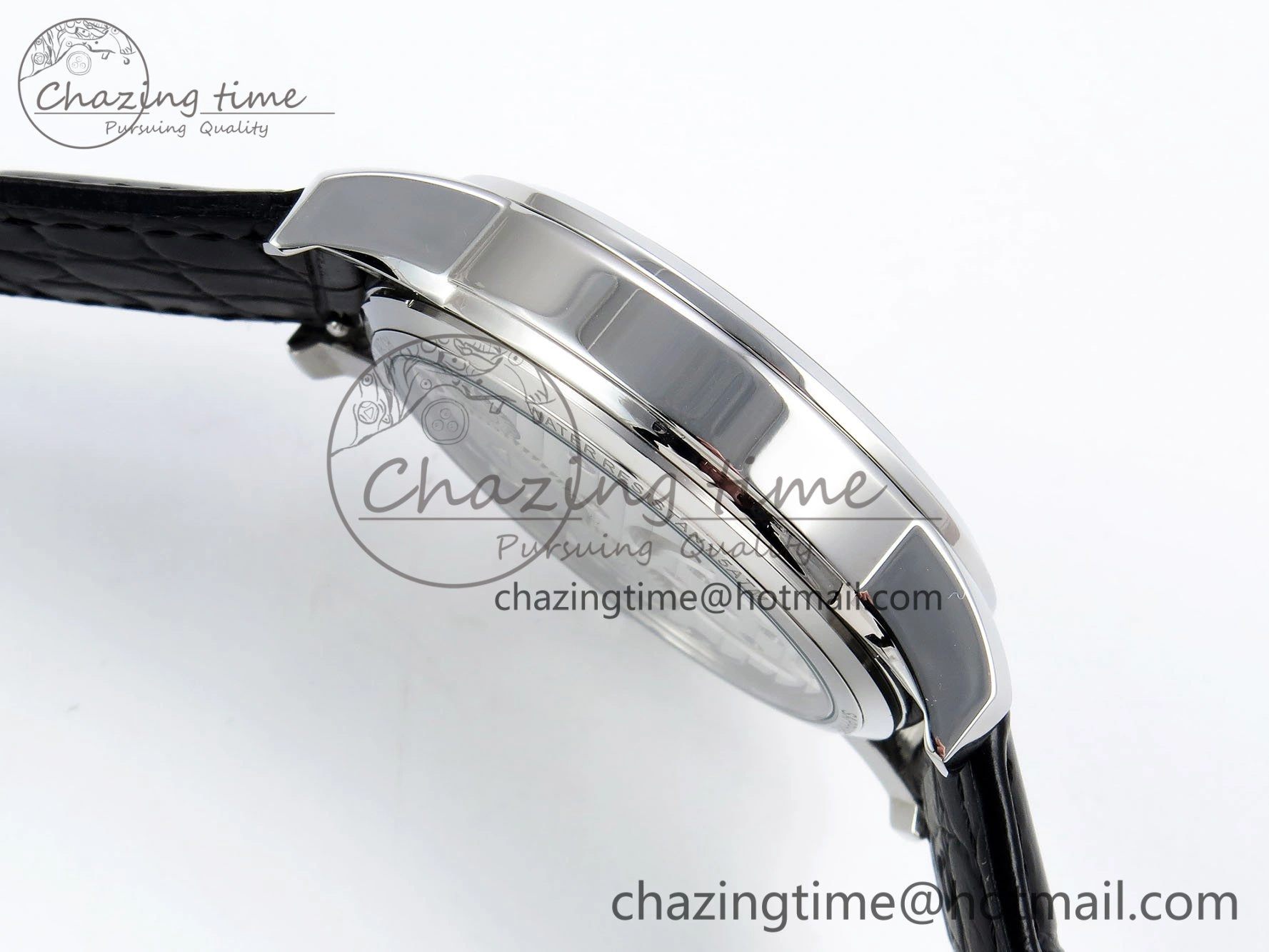 UrbanChic Traditionnelle Tourbillon SS RMSF Best Edition White Textured Dial on Black Leather Strap 9859