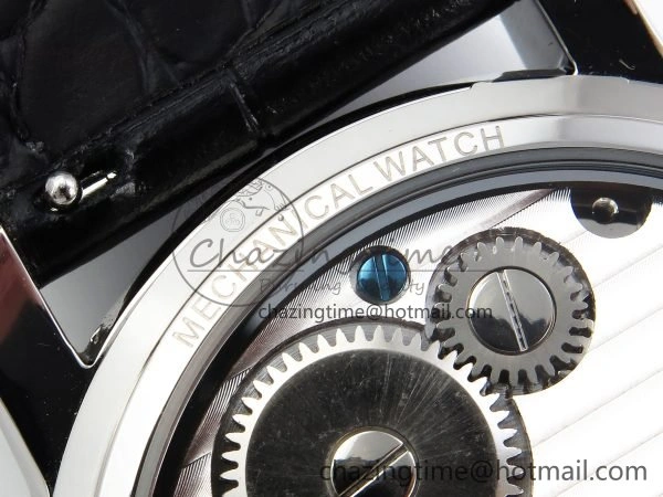 UrbanChic Traditionnelle Tourbillon SS RMSF Best Edition White Textured Dial on Black Leather Strap 9859