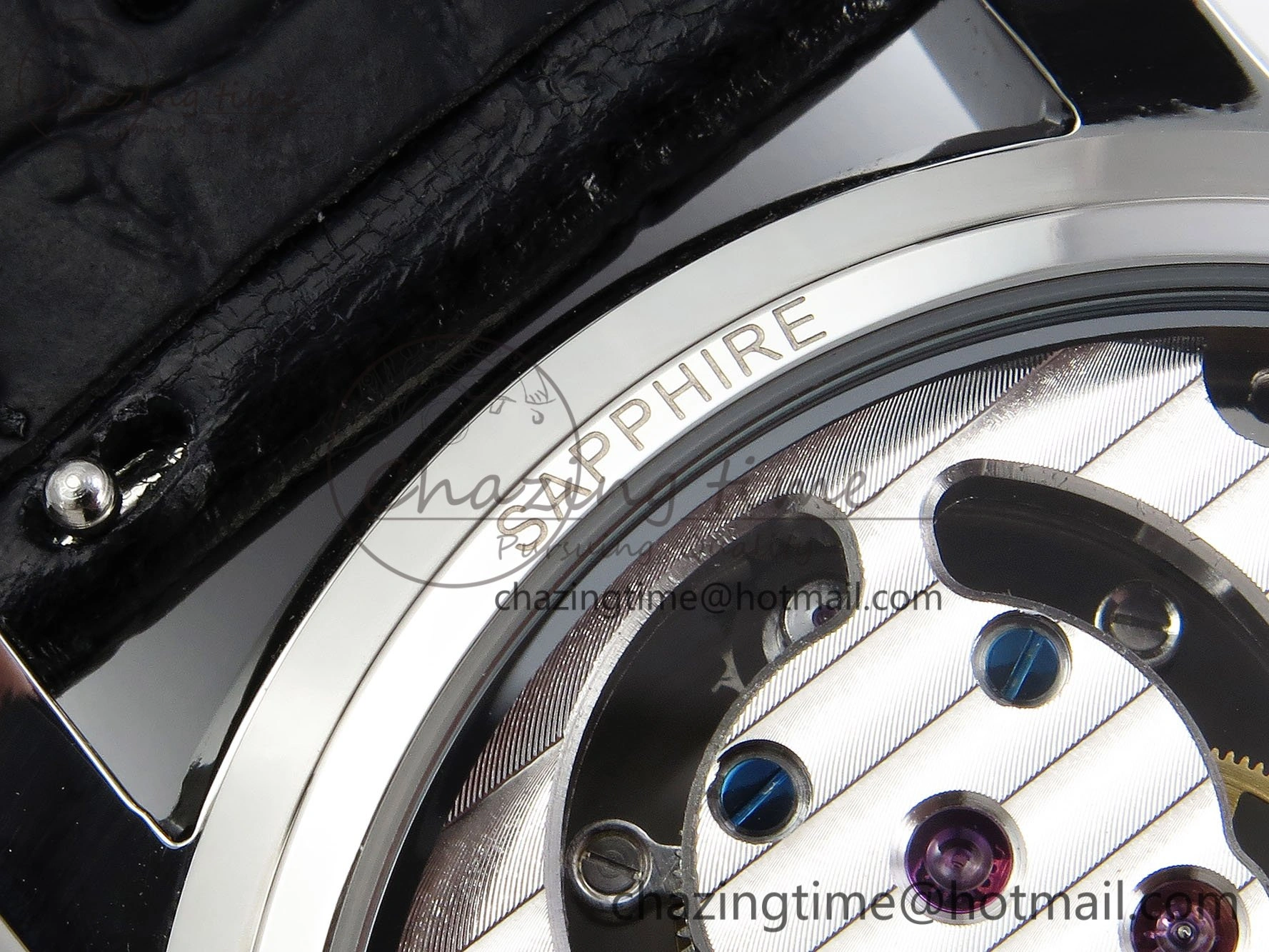 UrbanChic Traditionnelle Tourbillon SS RMSF Best Edition White Textured Dial on Black Leather Strap 9859