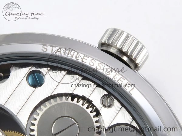 UrbanChic Traditionnelle Tourbillon SS RMSF Best Edition White Textured Dial on Black Leather Strap 9859