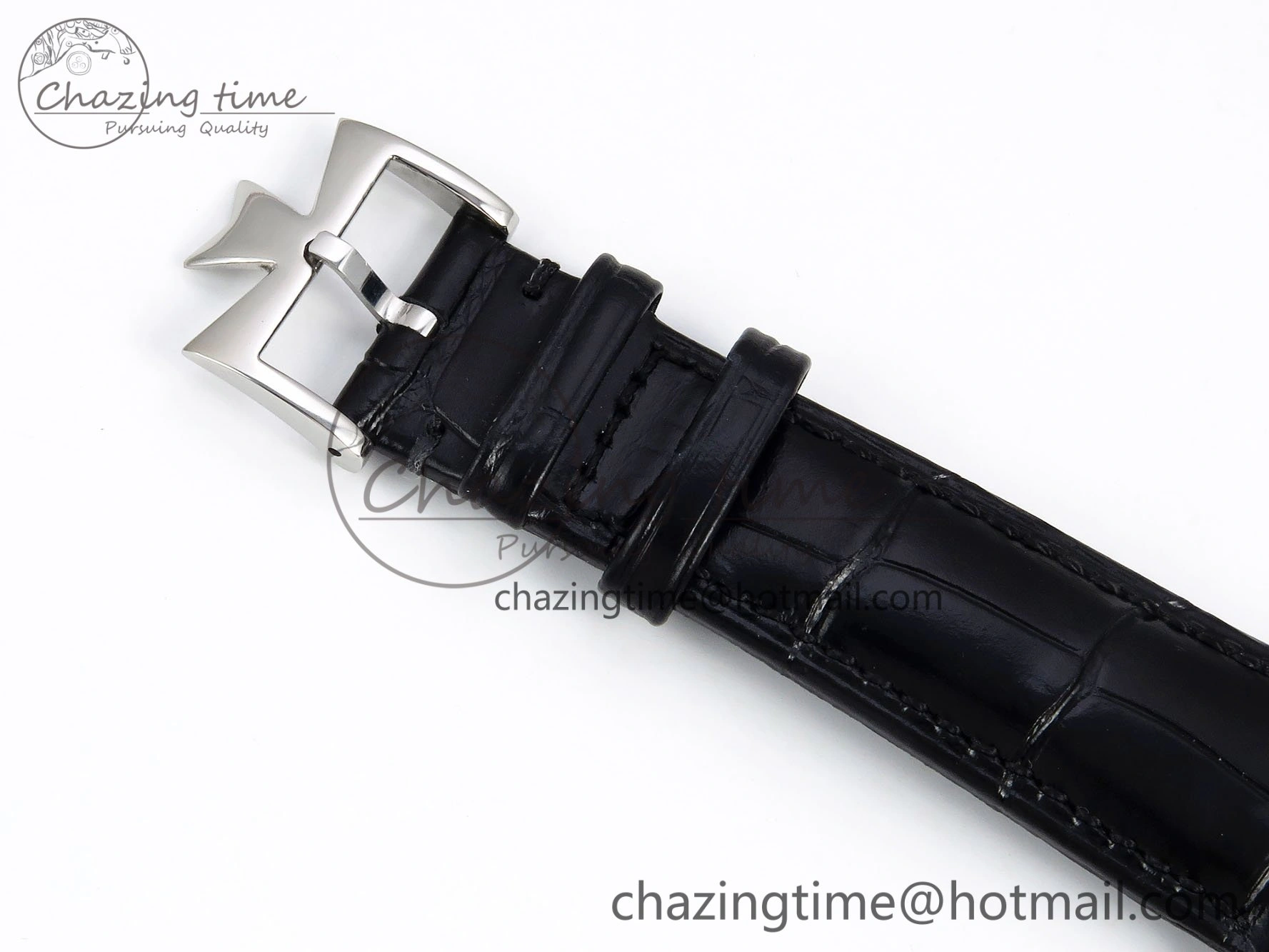 UrbanChic Traditionnelle Tourbillon SS RMSF Best Edition White Textured Dial on Black Leather Strap 9859