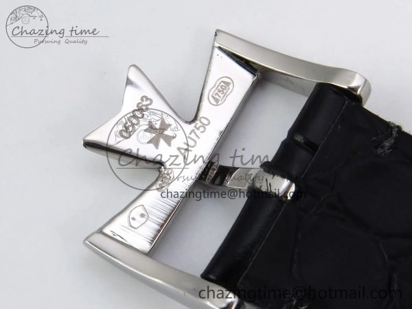 UrbanChic Traditionnelle Tourbillon SS RMSF Best Edition White Textured Dial on Black Leather Strap 9859