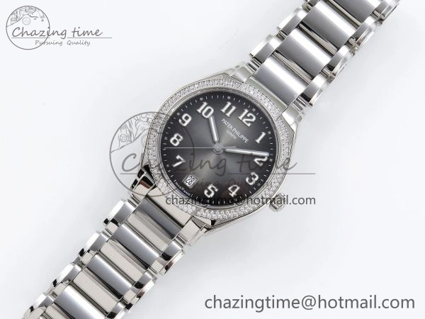 Twenty~4 7300 1200A SS PPF 1:1 Best Edition Gray Dial on SS Bracelet A324 Super Clone Flexible 8764
