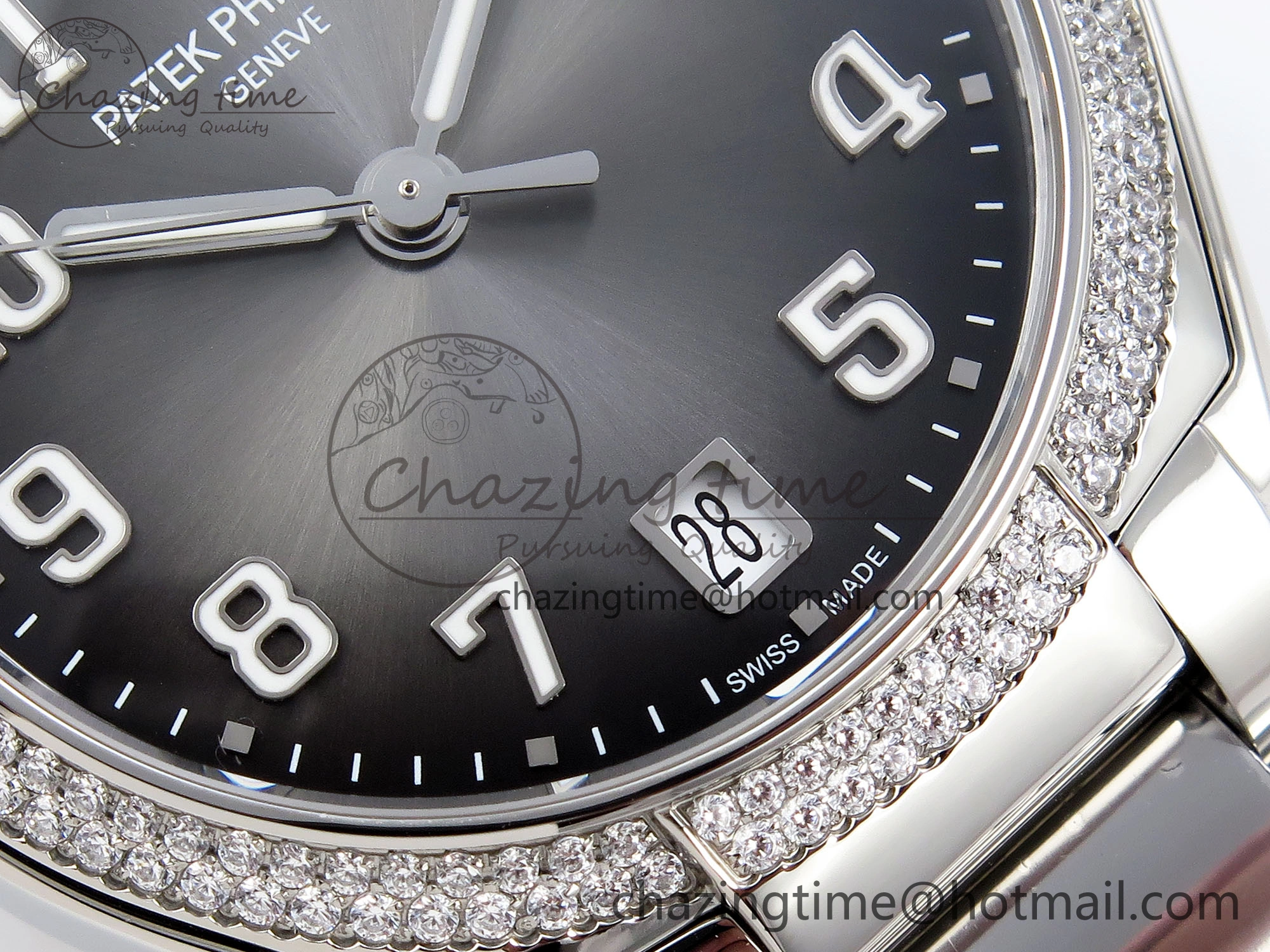 Twenty~4 7300 1200A SS PPF 1:1 Best Edition Gray Dial on SS Bracelet A324 Super Clone Flexible 8764